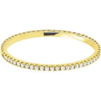Strass Ringe, Messing, goldfarben plattiert, für Frau & mit Strass, frei von Nickel, Blei & Kadmium, 175mm, Größe:7, verkauft von PC