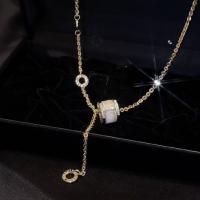 цинковый сплав Ожерелье, плакирован золотом, Овальный цепь & Женский, не содержит никель, свинец, длина:Приблизительно 19.6 дюймовый, продается PC