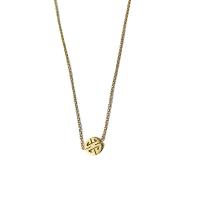 Titanstahl Halskette, plattiert, für Frau, goldfarben, Länge:ca. 45 cm, verkauft von PC