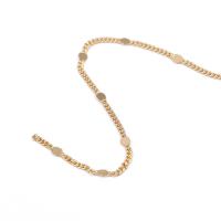 Brass Curb Chain, plated, ball chain, golden, 2mmuff0c8mm, Sold By m