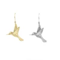 Stainless Steel Drop Earring 304 Stainless Steel stainless steel earring hook Bird real gold plated for woman Sold By Pair