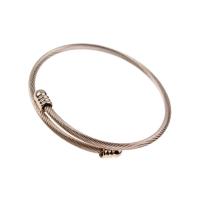 304 Stainless Steel Cuff Bangle, Adjustable & for woman, more colors for choice, 60x3mm, Sold By PC
