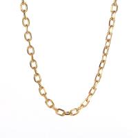 Halskette, 304 Edelstahl, plattiert, für Frau, keine, 11x7mm, Länge:45 cm, verkauft von PC
