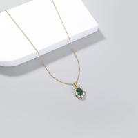 Zinc Alloy Jewelry Necklace with Cubic Zirconia plated for woman & with rhinestone Length 50 cm Sold By PC