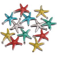 Stainless Steel Pendants Starfish plated DIY & enamel Sold By Bag