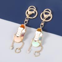 Tibetan Style Key Clasp, with Resin, fashion jewelry & for woman & with rhinestone, more colors for choice, 166x34mm, Sold By PC