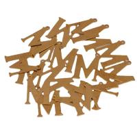 Brass Ékszer Medálok, Sárgaréz, Letter M, aranysárga, 14x11x0.50mm, Kb 100PC-k/Bag, Által értékesített Bag