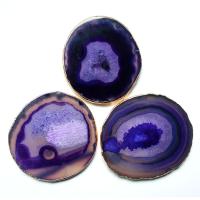 Cup Pad Agate with Brass gold color plated Unisex 60-80mm Sold By PC