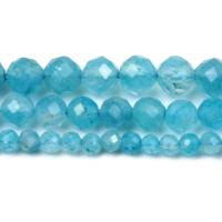blauer Chalzedon Perle, rund, DIY & verschiedene Größen vorhanden & facettierte, blau, 2-4mm, verkauft per 14.96 ZollInch Strang