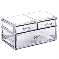 Polystyrene Cosmetic Storage Box, Rectangle, dustproof & transparent & different styles for choice, 237x155x108mm, Sold By PC