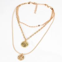 Multi Layer Necklace Aluminum plated multilayer & for woman golden Sold By PC