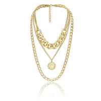Multi Layer Necklace Zinc Alloy with Aluminum plated multilayer & for woman 40cm 45cm 60cm Sold By PC