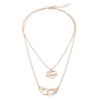 Zinc Alloy Jewelry Necklace plated Double Layer & for woman 30cm 50cm Sold By PC