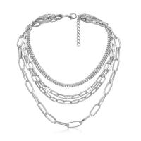 Mode-Multi-Layer-Halskette, Zinklegierung, plattiert, mehrschichtig & für Frau, keine, 33cm,37cm,38cm,52cm, verkauft von PC