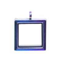 alliage de zinc collier, Placage, unisexe, couleurs mélangées, 30x30mm, Longueur:60 cm, Vendu par PC