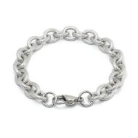 Titanium Steel Bracelet & Bangle, polished, Unisex, more colors for choice, Length:21 cm, Sold By PC