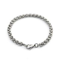 Titanium Steel Bracelet & Bangle, plated, Unisex, more colors for choice, Length:21 cm, Sold By PC