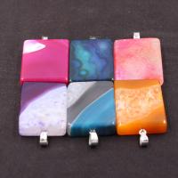 Agate Jewelry Pendants Rectangle Unisex Sold By PC