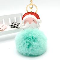 PU Key spona, s Plyš & Zinek, Santa Claus, barva pozlacený, unisex, více barev na výběr, 80x150mm, Prodáno By PC