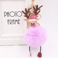 PU Key spona, s Plyš & Zinek, Christmas Reindeer, barva pozlacený, unisex, více barev na výběr, 80x210mm, Prodáno By PC