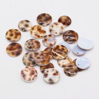 Pingentes de concha, concha de água doce, Roda, DIY & padrão leopardo, 15mm, vendido por PC