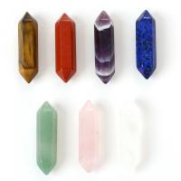 Gemstone Point Decoration, polished, different styles for choice, mixed colors, 8x32mm, 7PCs/Set, Sold By Set