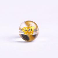 Okrągłe kryształowe koraliki, Kryształ, Koło, DIY & różnej wielkości do wyboru & złoty akcent, Crystal Clear, 8-10mm, sprzedawane na 14.96 cal Strand
