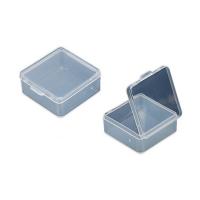 Polypropylene(PP) Packing Gift Box, Rectangle, transparent, 38x38x18mm, Inner Diameter:Approx 35x35x15mm, Sold By PC