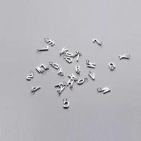 925 Sterling Silver Pendant Alphabet Letter silver color 14*2mm 15*2mm Approx 1.7mm Sold By PC