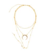 Multi Layer Necklace Zinc Alloy plated multilayer & for woman Sold By PC