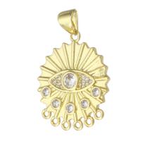 Brass Pendant Findings gold color plated DIY & micro pave cubic zirconia golden Sold By Lot
