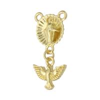 Mosaz Šperky Connector, barva pozlacený, DIY, zlatý, 23mm, 10PC/Lot, Prodáno By Lot