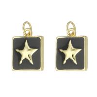 Brass Jewelry Pendants gold color plated DIY & enamel golden Sold By PC
