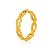 Titan Edelstahl Ringe, Titanstahl, 18K vergoldet, Modeschmuck & verschiedene Größen vorhanden, goldfarben, verkauft von PC