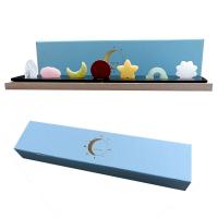 Gemstone Decoration, with paper box, polished, mixed colors, 300x80x40mm, Sold By Box