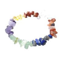 Gemstone Bracelets, polished, Unisex, mixed colors, 5-8mm, Length:Approx 7.48 Inch, Sold By PC