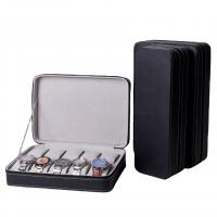 Watch Jewelry Box PU Leather with Middle Density Fibreboard durable black   Sold By PC