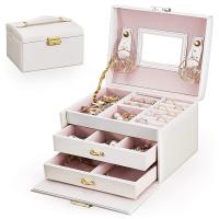Multifunctional Jewelry Box PU Leather with Middle Density Fibreboard three layers & durable Sold By PC