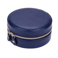 Multifunctional Jewelry Box PU Leather Round Double Layer & durable Sold By PC