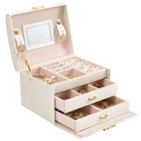 Multifunctional Jewelry Box PU Leather three layers & durable Sold By PC