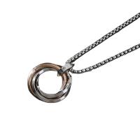 Titanstahl Halskette, Kreisring, plattiert, unisex & verschiedene Stile für Wahl, Länge ca. 23.6 ZollInch, verkauft von PC