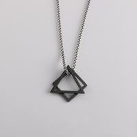 Titanium Steel Necklace, Geometrical Pattern, plated, for man & hollow, more colors for choice, 2.50x70mm, Length:Approx 27.5 Inch, Sold By PC