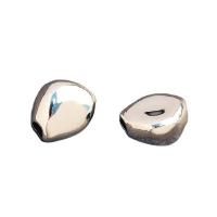 925 Sterling Silver Beads, irregular, silver color, 11x9.40mm, Hole:Approx 2.5mm, Sold By PC