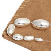 925er Sterling Silber Perle, Olive, verschiedene Größen vorhanden, Silberfarbe, verkauft von PC