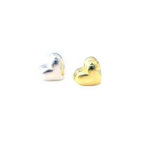 925 Sterling Silver Spacer Bead, Heart, plated, more colors for choice, 6.50x5x8.10mm, Hole:Approx 1.5mm, Sold By PC