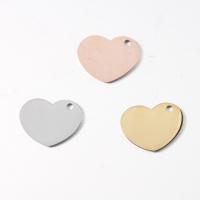 Stainless Steel Heart Pendants, polished, DIY, more colors for choice, 20x1.50x15mm, Hole:Approx 2mm, Sold By PC