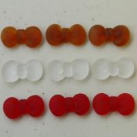 Hair Accessories DIY Findings, Resin, Bowknot, frosted, more colors for choice, 27x11mm, Approx 50PCs/Bag, Sold By Bag