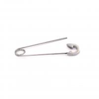 Stainless Steel Stud Earrings Safety Pin silver color plated fashion jewelry silver color 0.80mm Sold By PC