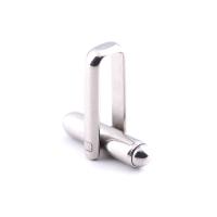 Cufflinks Stainless Steel silver color plated DIY silver color 24mm Sold By PC