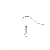 Crochet en acier inoxydable pour boucle d'oreille, Placage de couleur argentée, DIY, argent, 20x20mm, Vendu par PC